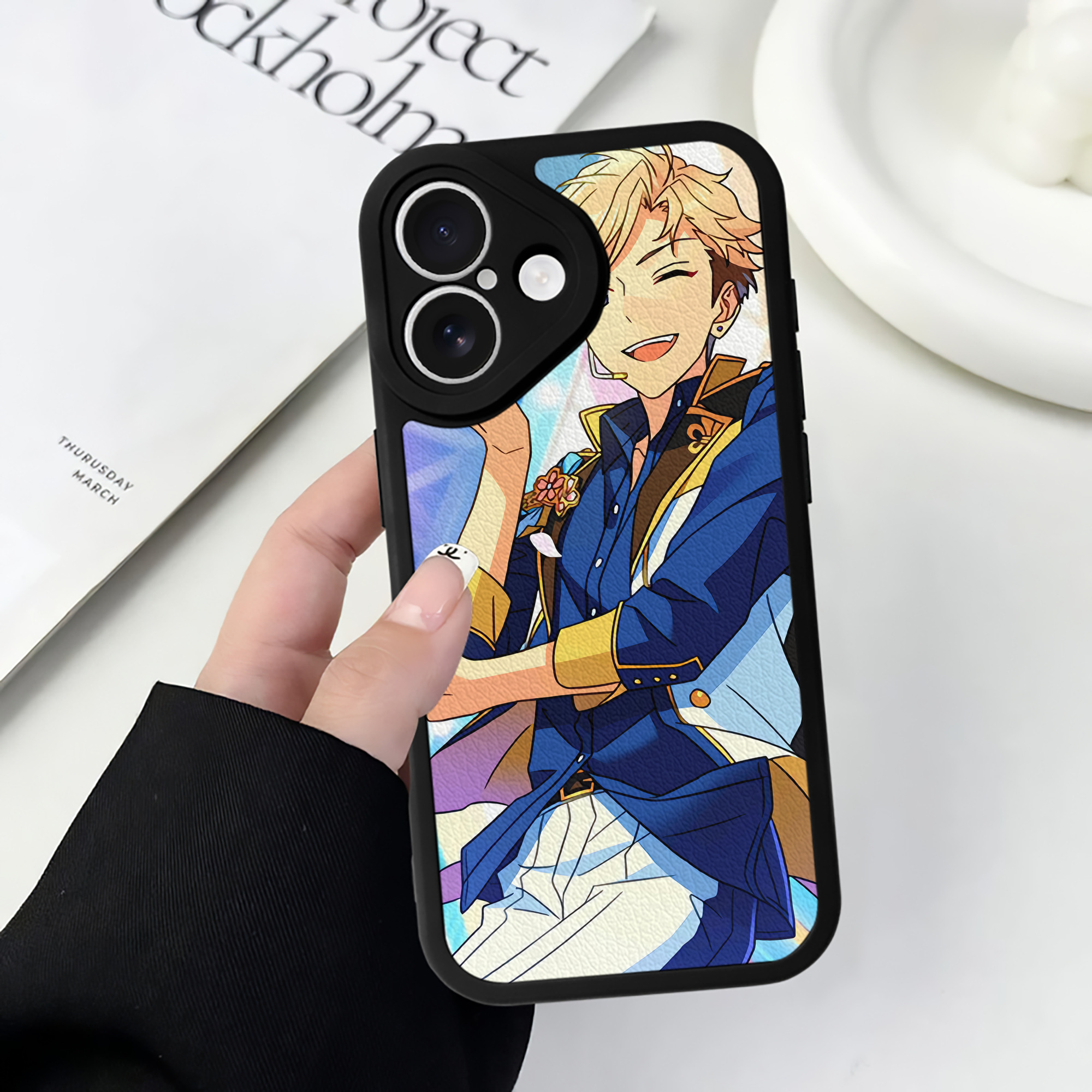 （画像用） あんさんぶるスターズ! Ensemble Stars 【iPhone 16シリーズ対応】シリコンスマホケース（レザー調） 材質：シリコン